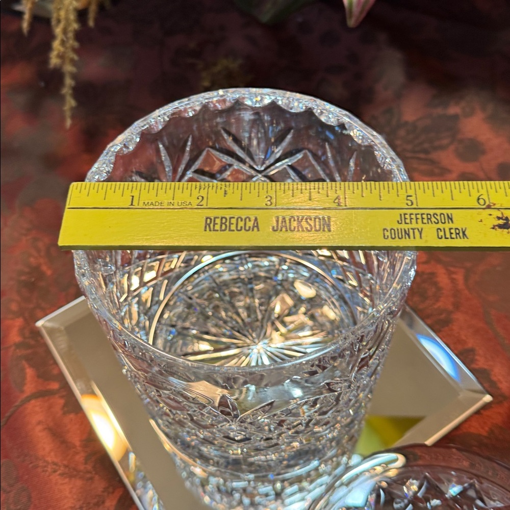 Taunton Vintage Crystal Glass Jar with Lid (Biscuit Barrel) 24% Lead crystal - Picture 6 of 13
